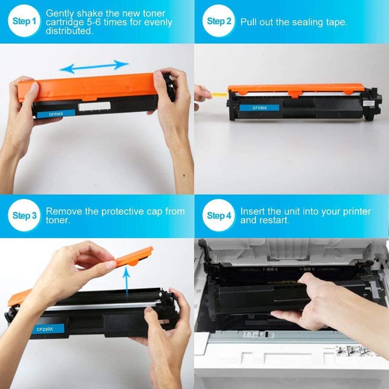 Color4work Compatible Toner and Drum Replacement for HP 32A CF232A Toner Drum 1-Pack and HP 30X CF230X Toner Cartridge 2-Pack for Laserjet Pro M203dw M203d M203dn M227fdw M227fdn Printer - Image 3